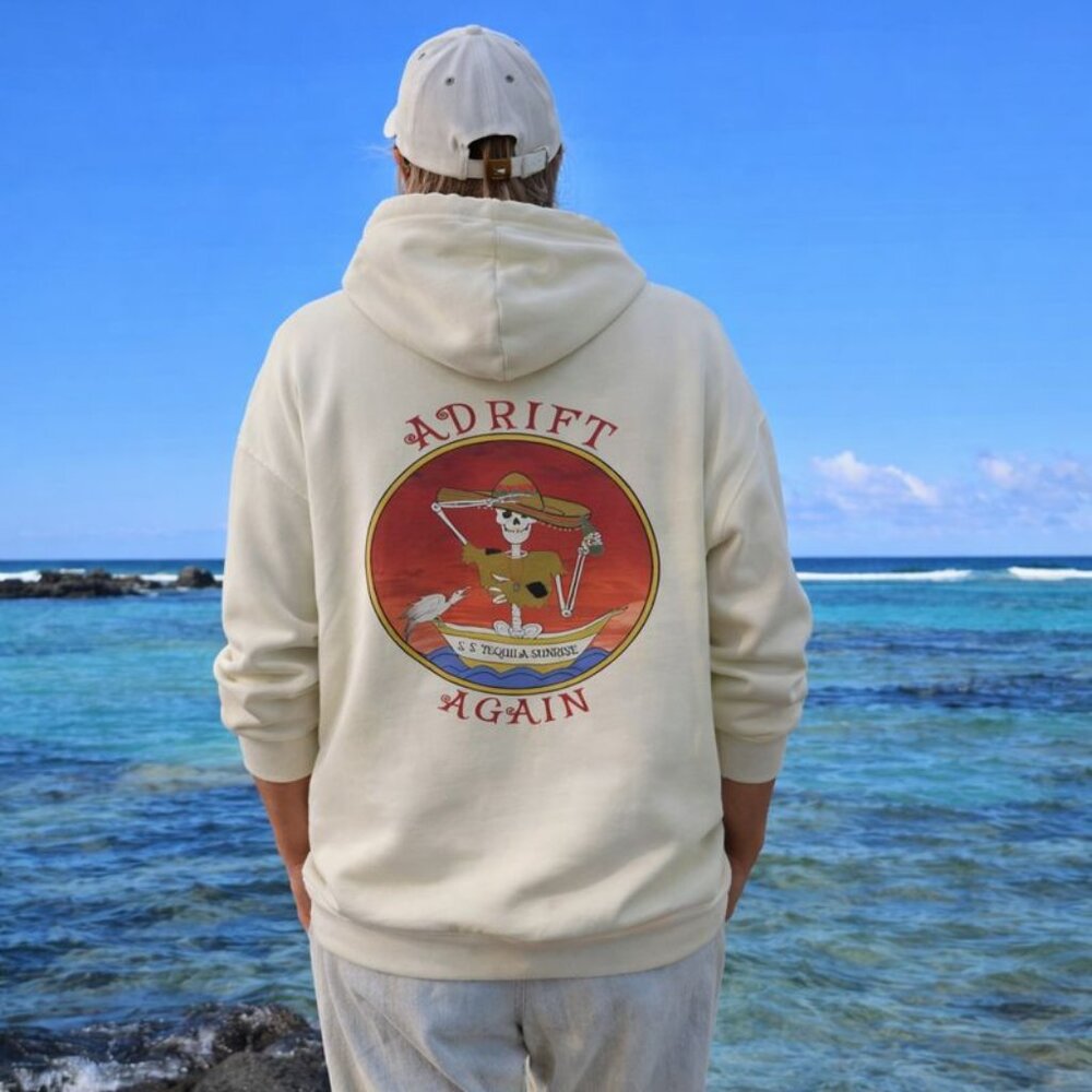 Adrift Again Vanilla Buff Hoodie | “Tequila Sunrise” | XL